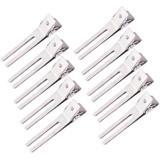 10 Pack Double Prong Pin Curl Clips, Duck Billed Hair Clips for Hairdressing 