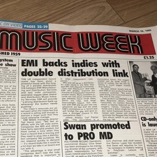 Music Week Magazine 1985. Battery studios. Brenda Lee.Whitesnake.The Smiths,Cars