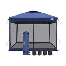 KAMPKEEPER 10x10 Pop-Up Canopy Tent, Waterproof Portable Shade with Screen Wa...