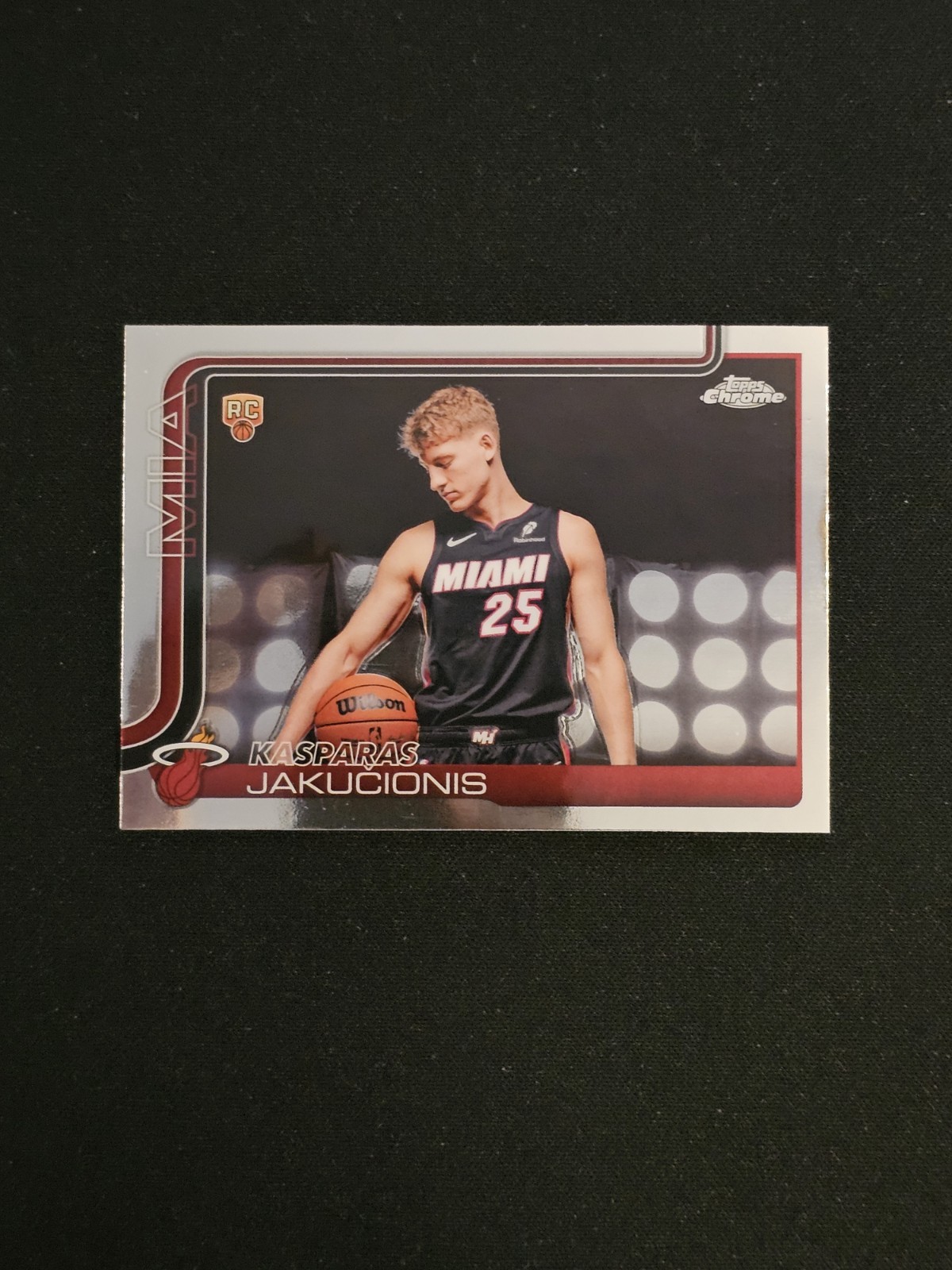 2025 Topps Chrome #270 Kasparas Jakucionis (RC) Image Variation (SSP)