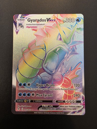 Pokémon TCG Gyarados VMAX 207/203 NM Rainbow Secret Sword&Shield Evolving Skies