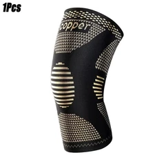 Upgraded Copper Compression Knee Sleeve Support Brace Pain Injury Relief Sports