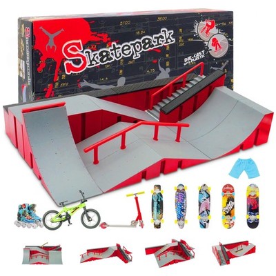 Ultimate Finger Skateboard Park Kit with Ramps, 5 Boards, Scooter  Bike