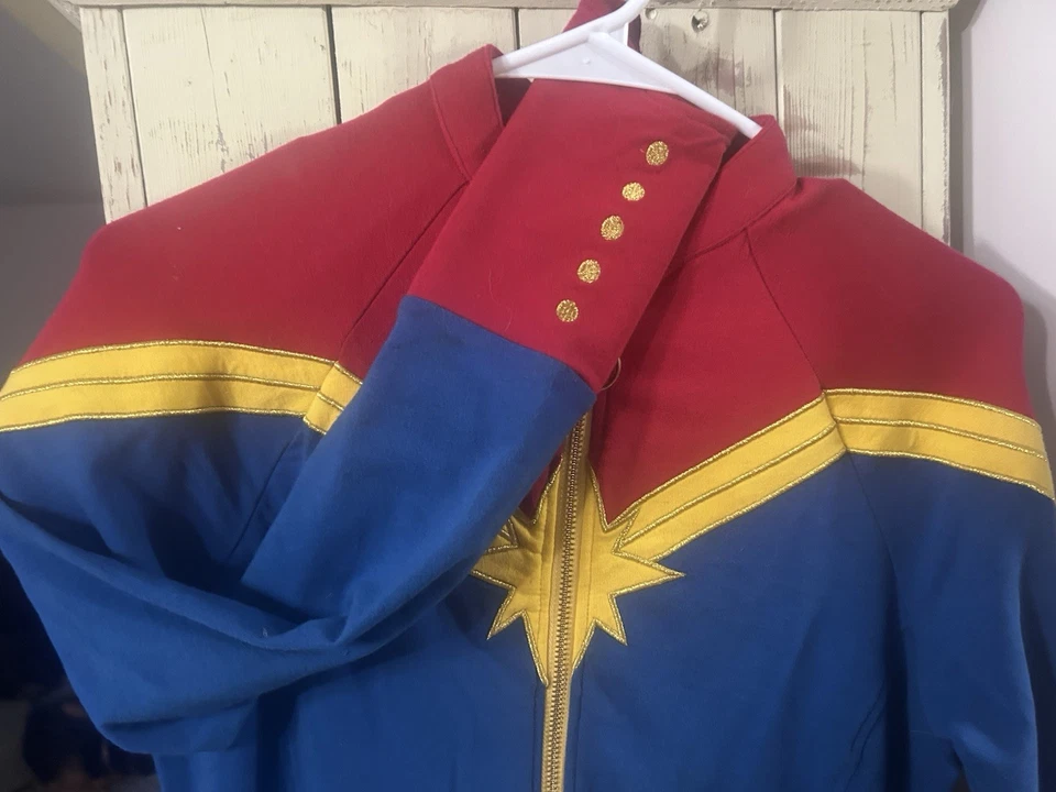 Capitana Marvel Sudadera Asimétrica con Cremallera Chaqueta Marvel Su Universo Talla S Foto 4 de 4