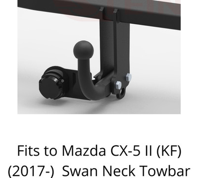 Tow Bar For Mazda CX-5 II KF not adblue (2017-) & 13 Pin Bypass Relay Kit - M056