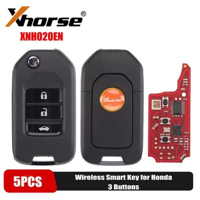 Xhorse Wireless Remote Key Fit for Honda Flip 3 Buttons English 5pcs/lot