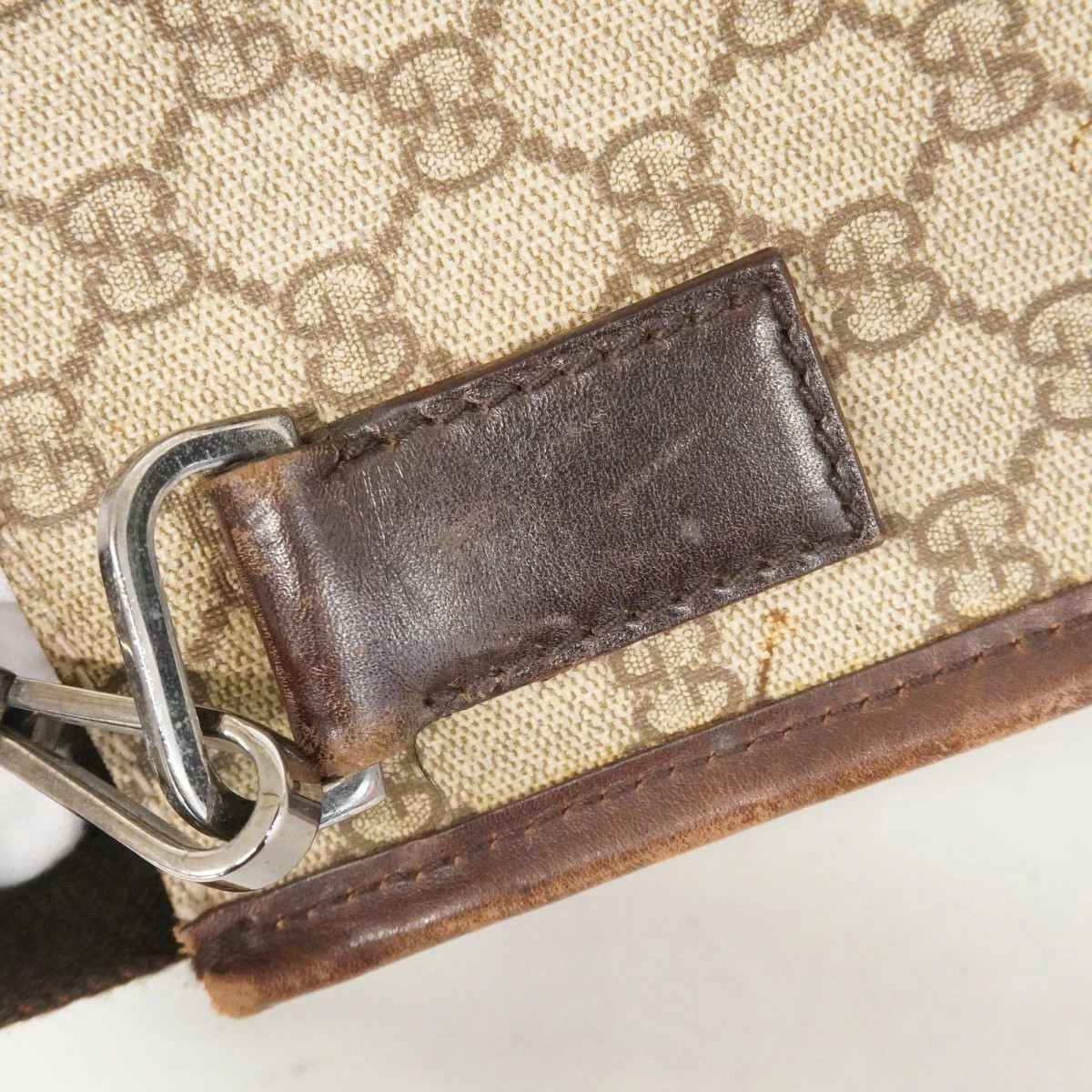 Gucci GG Supreme 2Way Tote Bag PVC Brown Silver Hardware thumbnail 11