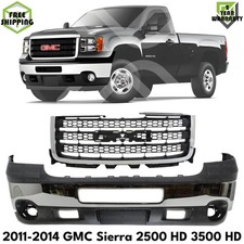 Front Bumper & Grille Assembly Kit For 2011-2014 Gmc Sierra 2500 Hd & 3500 Hd