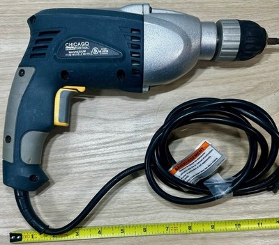 Chicago Electric Heavy Duty 3/8  magnesium Drill 98179_ Lightly Used - Works (G)