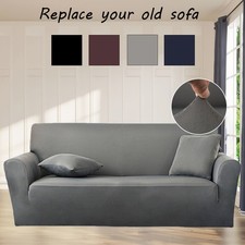 Milk silk elastic armrests fully wrapped sofa covers, furniture protection decor