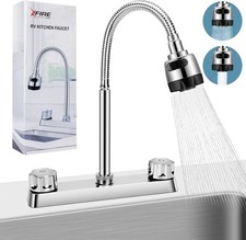 RV Kitchen Faucet, Camper Faucet Kitchen with Flexible Arc 360 Degree Rotatab...