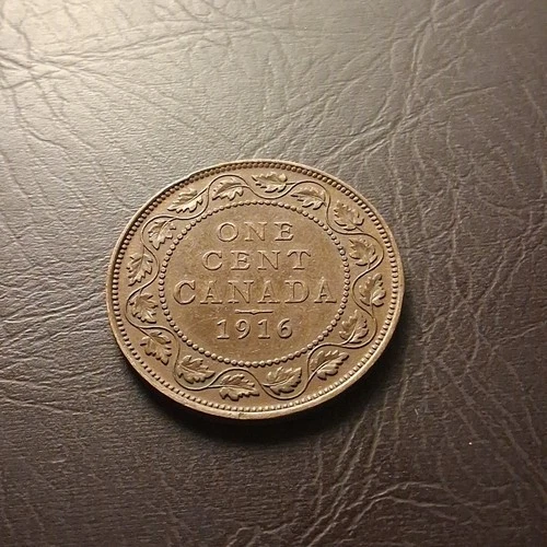 1916 Canada Large Cent (Gd2) King George V Canadian Penny Copper Coin Cent