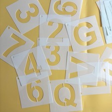 Letter and Number Stencils, 5 Inch, 36 Pieces Reusable Alphabet Templates for...