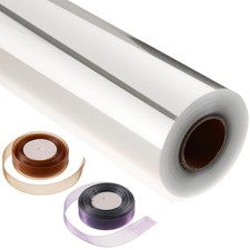 Clear Cellophane Wrap Roll 31.5 Inch Wide x 330 Ft Long 3 Mil Thick Plastic