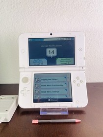 Nintendo 3DS XL Pink Handheld English Console Charger Stylus SD US TESTED READ