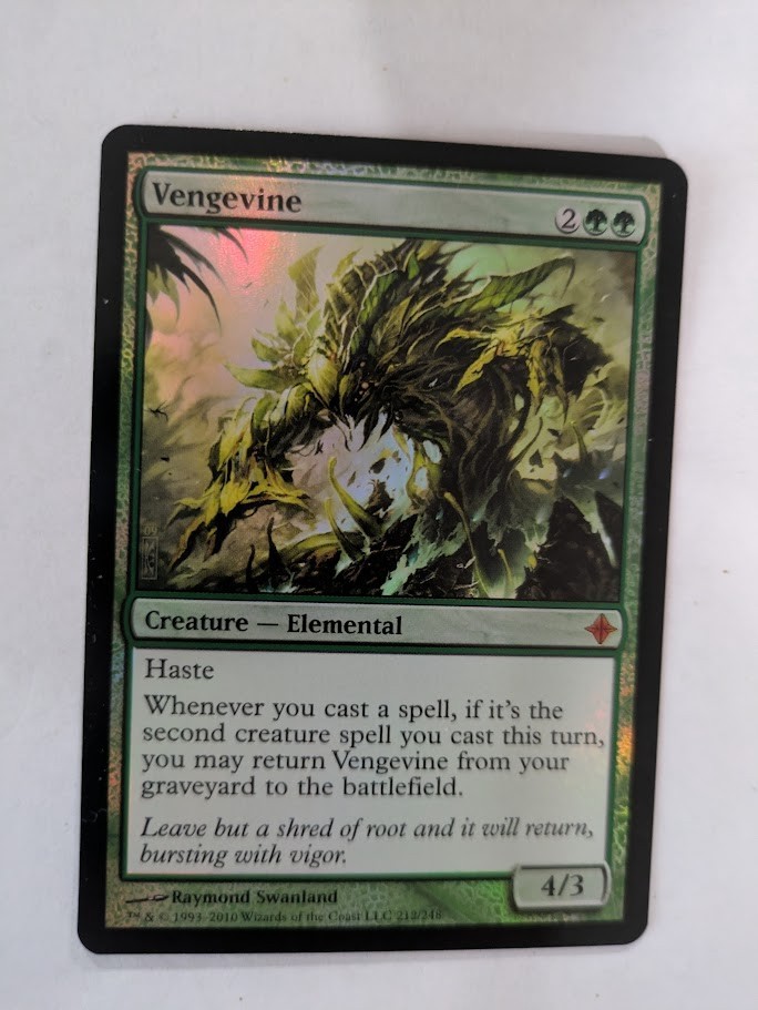 Foil Vengevine Rise of the Eldrazi MTG NM Free shipping with tracking