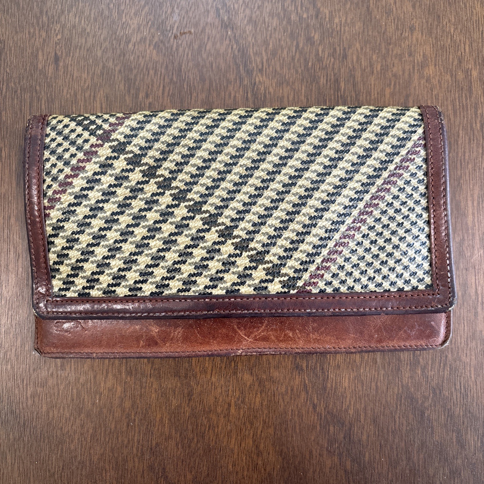 Vintage Polo Womens Wallet Clutch Brown Interior C