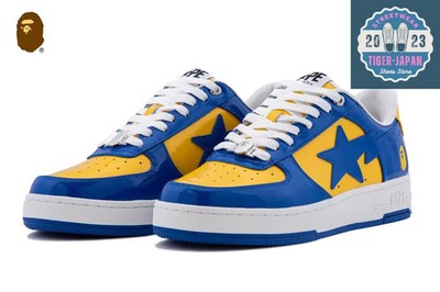A BATHING APE BAPE STA #5-2 1M30 191 325 Blue Men Unisex Leather Shoes