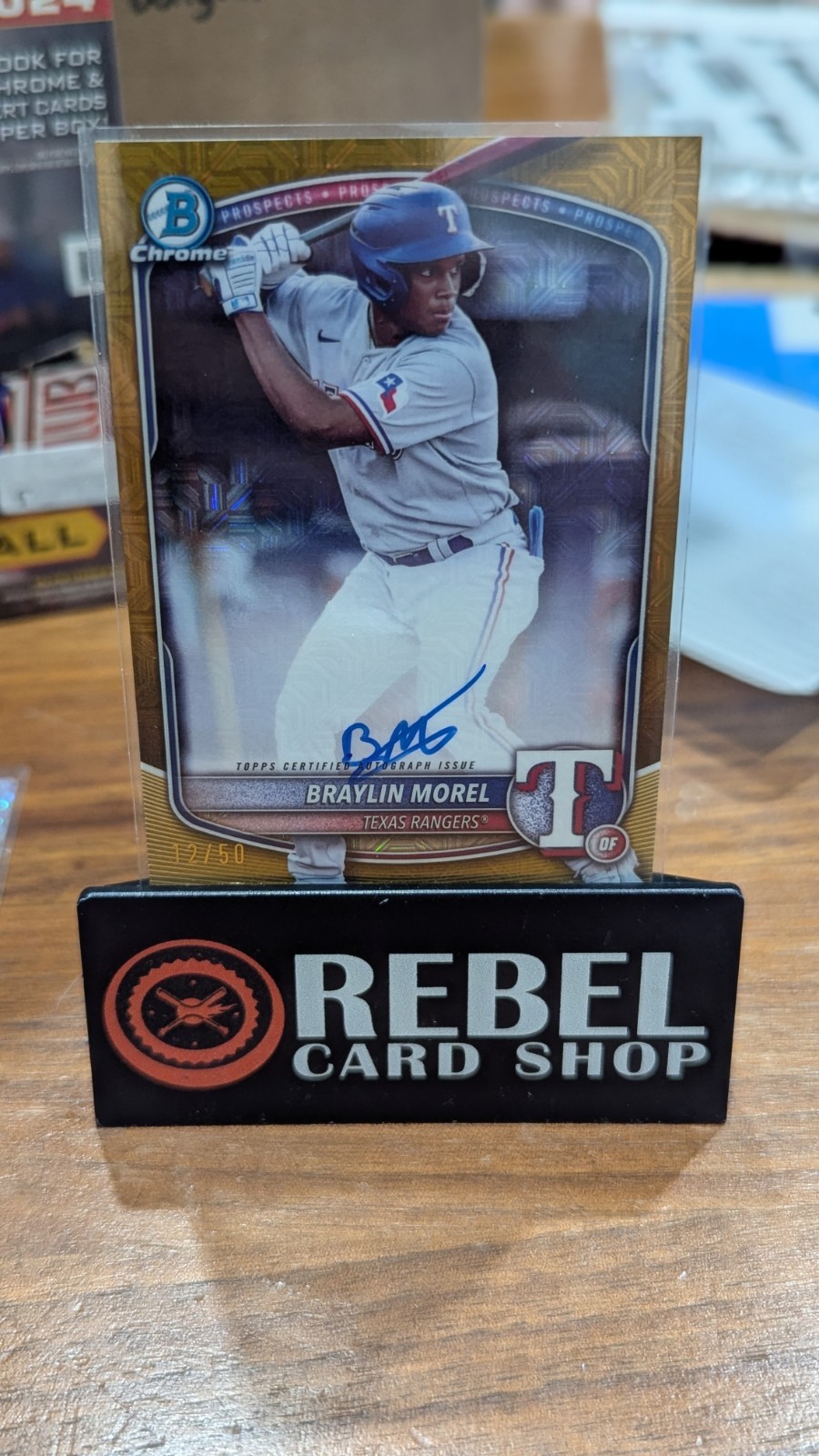 Braylin Morel Gold Mojo Auto #/50 🔥 2025 Bowman Chrome Prospect Mega Box Mojo
