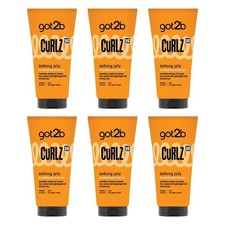 Got2B Curlz Defining Jelly Curl Styling Gel for Curly Hair 150mL Pack of 6