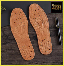Real Cowhide Insole Leather Shoes Boots Shoe Inserts Soft Breathable Deodorant A