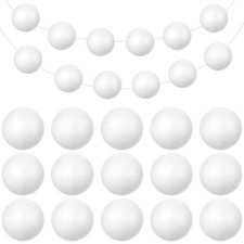 200 Pcs Solid Polystyrene White 2 cm Round Spheres for Craft Modeling