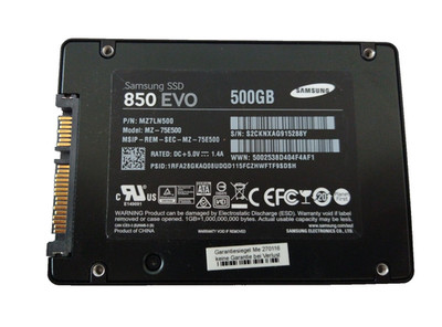 SAMSUNG 500GB SSD SATA 850 EVO MZ-75E500 S/N: S2CKNXAG915288Y #NFP3073