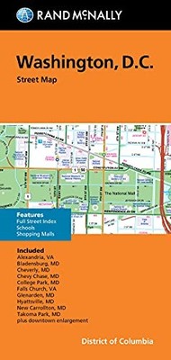 RAND MCNALLY FOLDED MAP: WASHINGTON, D.C. STREET MAP **BRAND NEW**