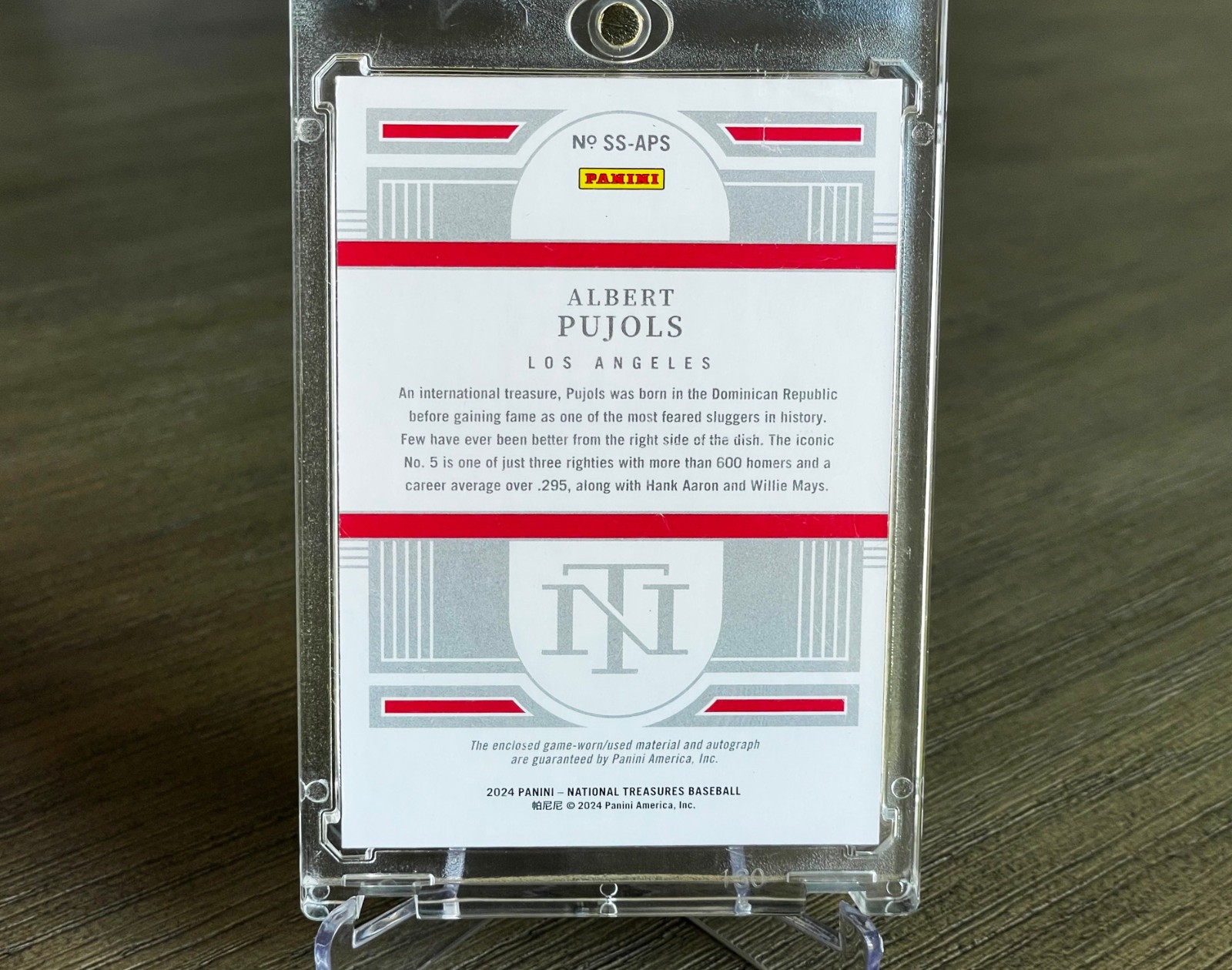 🔥 ALBERT PUJOLS 2024 Panini National Treasures On Card  Auto  /49 🔥🔥 Cardinal view 3