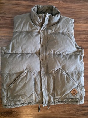 VTG The North Face 550 Down Puffer Vest Mens XL Grey Flannel Lined Heritage EUC