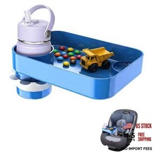 Car Seat Snack Tray for Kids Toddler Travel,Cup Holder Expander for Blue