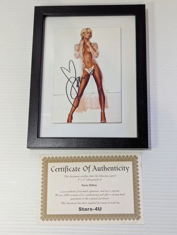 PARIS HILTON Hand-Signed Autographed 4x6 Photo W/COA - image 3 of 4