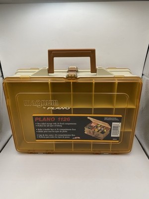 Vintage MAGNUM By PLANO Double Sided Fishing Tackle Box 1126