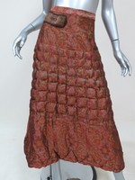 Yohji Yamamoto Skirt Quilted Paisley Print Silk Maxi Red Multi Size 1 W Tags Yohji Yamamoto Skirt Quilted Paisley Print Silk Maxi Red Multi Size 1 W Tags