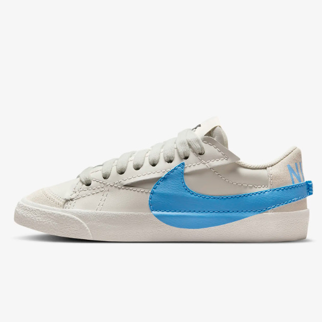 Кроссовки Nike Womens Blazer Low 77 из искусственной кожи светло-коричневого/синего цвета (DQ1470-003)
