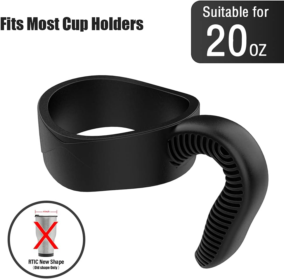 Black Tumbler Handle for 20 Oz Yeti Ozark Trail Rambler with On Handle