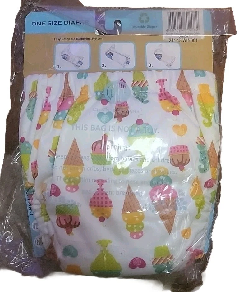 Charlie Banana Cloth Diaper Brand New Gelato 1 Diaper 2 Inserts One Size - Image 2 of 2