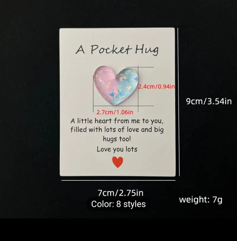 Маленький любовь карман объятия карта - каждый день подарок с смолы мини сердце цвет... - Изображение 3 из 3