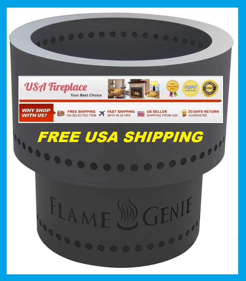 FLAME GENIE Fire Pit Burns Wood Pellets #FG16 FREE USA SHIPP