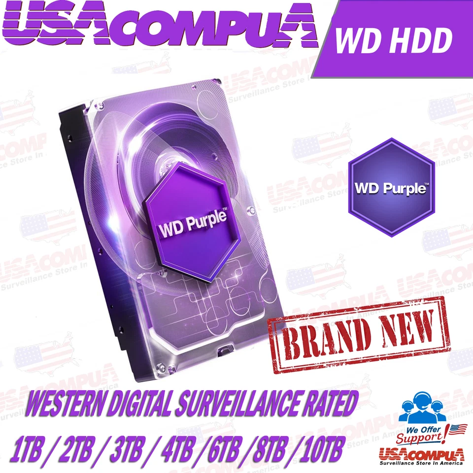 Western Digital Purple 1TB / 2TB / 3TB / 4TB / 6TB SATA 6Gb/s 3.5"Hard Drive - Image 2 of 4