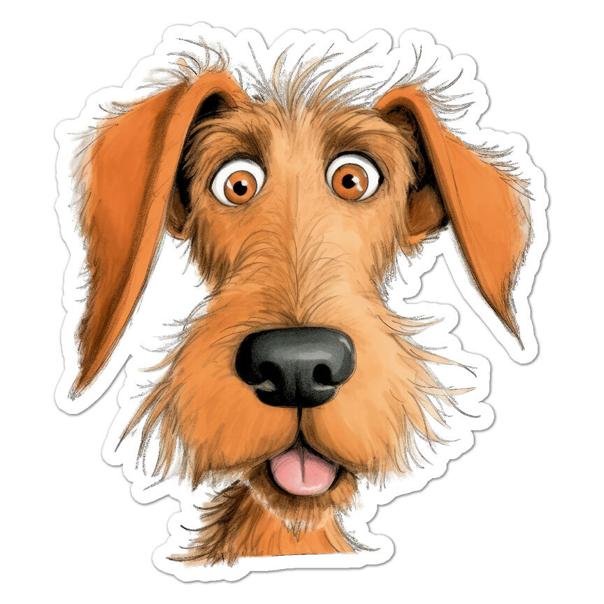 mutt the cigarette delivery dog Funny Dog Mutt, Vinyl Decal Sticker, Indoor Outdoor, 3 Sizes, #11187