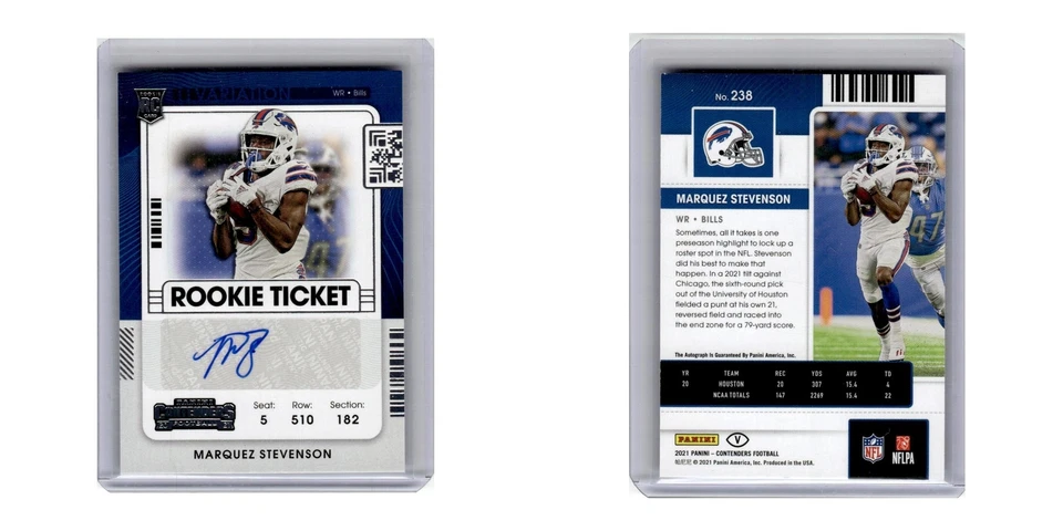 2021 Panini Contenders Rookie Ticket Marquez Stevenson Auto #238 - Image 3 of 3