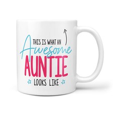 Awesome Auntie Gift Mug - Birthday Presents for Auntie's, Gifts for Women, Mugs