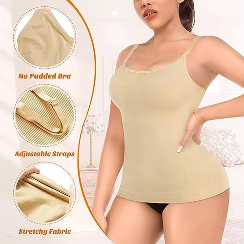 Firm Tummy Waist Control Body Shaper Slimming Cami Shapewear Seamless Vest Top - Picture 4 of 41