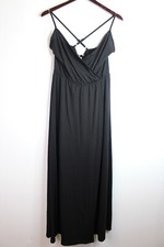 Women's Nine.Eight New York Shirred Waist Wrap Maxi Dress Black Medium