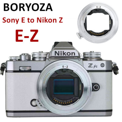 BORYOZA E-Z Auto Focus Lens Adapter Ring for Sony E-Lens to Nikon Z mount Camera