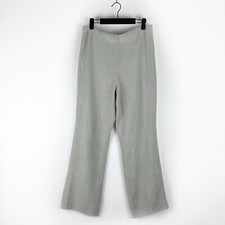 Emanuel Ungaro Womens Pants 12 / 46 Straight Leg Gray Lined Back Zip Wool Blend