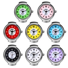 Creative Finger Watch Elastic Stretch Round Quartz Ring Watches Men Women Gift