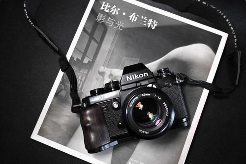 Wood Hand Grip L Type Bracket Tripod Quick Plate Base for Nikon F3 Film Camera - Picture 7 of 9