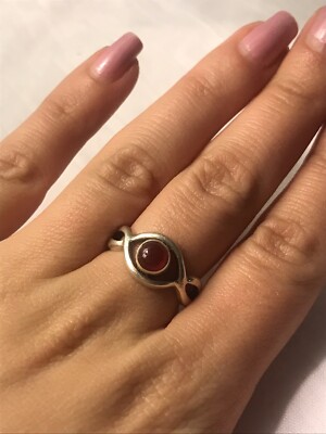 925 Silber Ringe rote Edelsteine